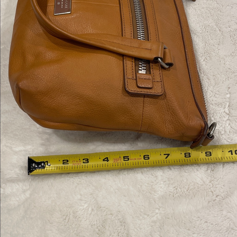 Fossil Cognac Brown Leather Satchel with Red Charm - Picture 9 of 9